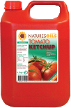 A jug of natures oils tomato ketchup