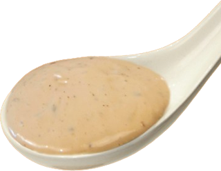 Spoonful of pepper sauce