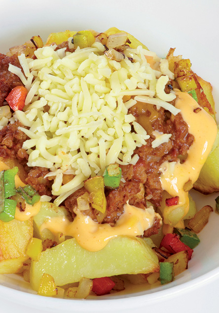 a taco bowl